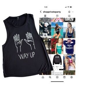 Private Party “WAY UP” Muscle Tee